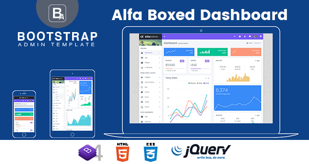Alfa Boxed – Responsive Bootstrap Admin Templates & WebApp Template