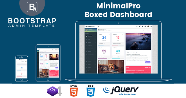 MinimalPro Boxed Dashboard – Bootstrap Admin Templates