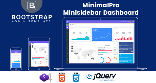 Minimal Pro Mini Sidebar Bootstrap Admin Templates