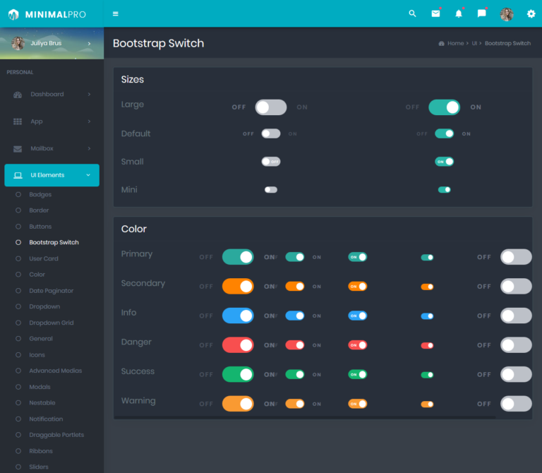 Minimal Pro Dark Dashboard Bootstrap Admin Templates