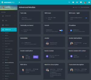 Minimal Pro Dark Dashboard Bootstrap Admin Templates