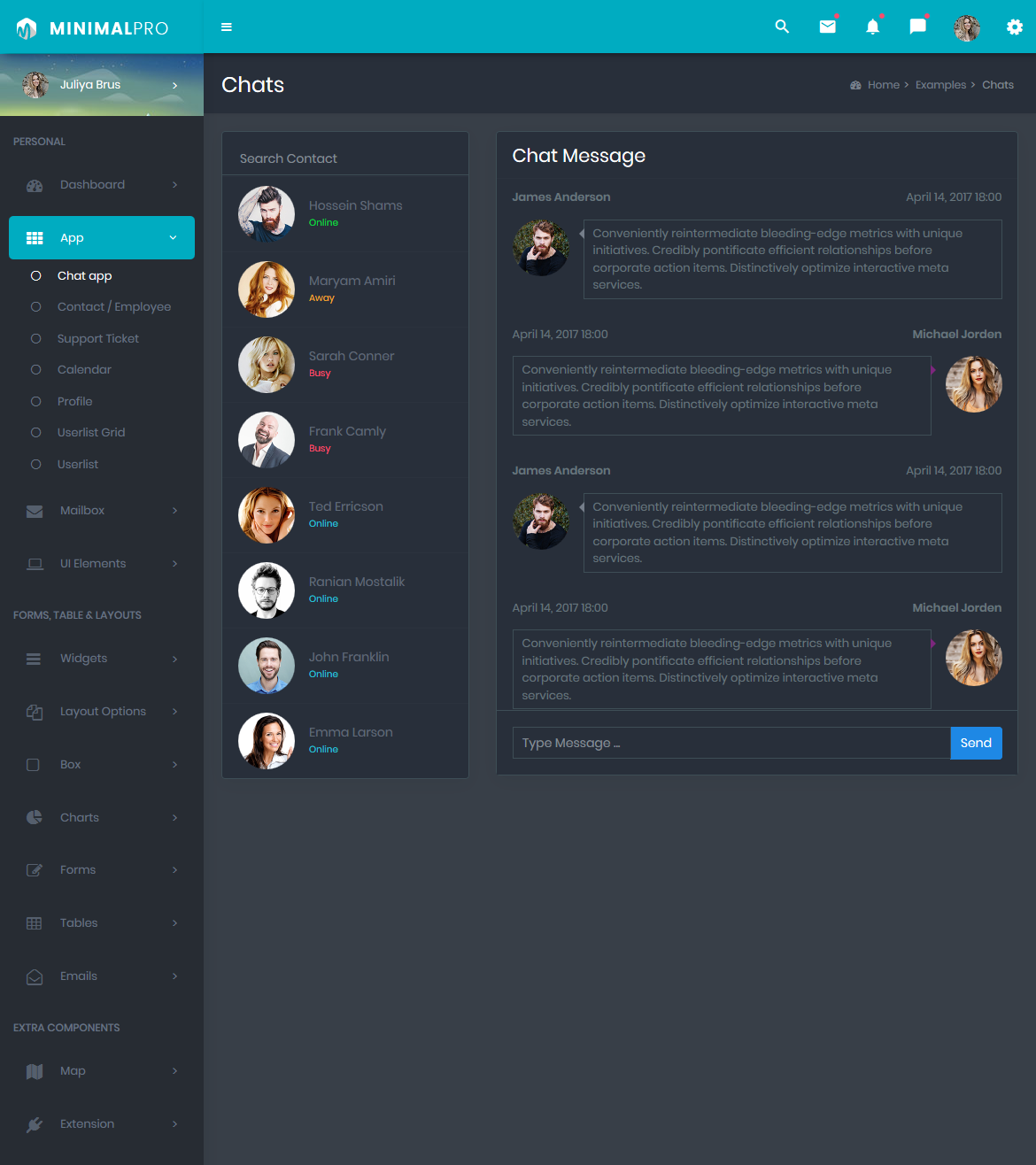 Minimal Pro Dark Dashboard Bootstrap Admin Templates