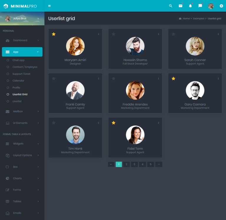 Minimal Pro Dark Dashboard Bootstrap Admin Templates