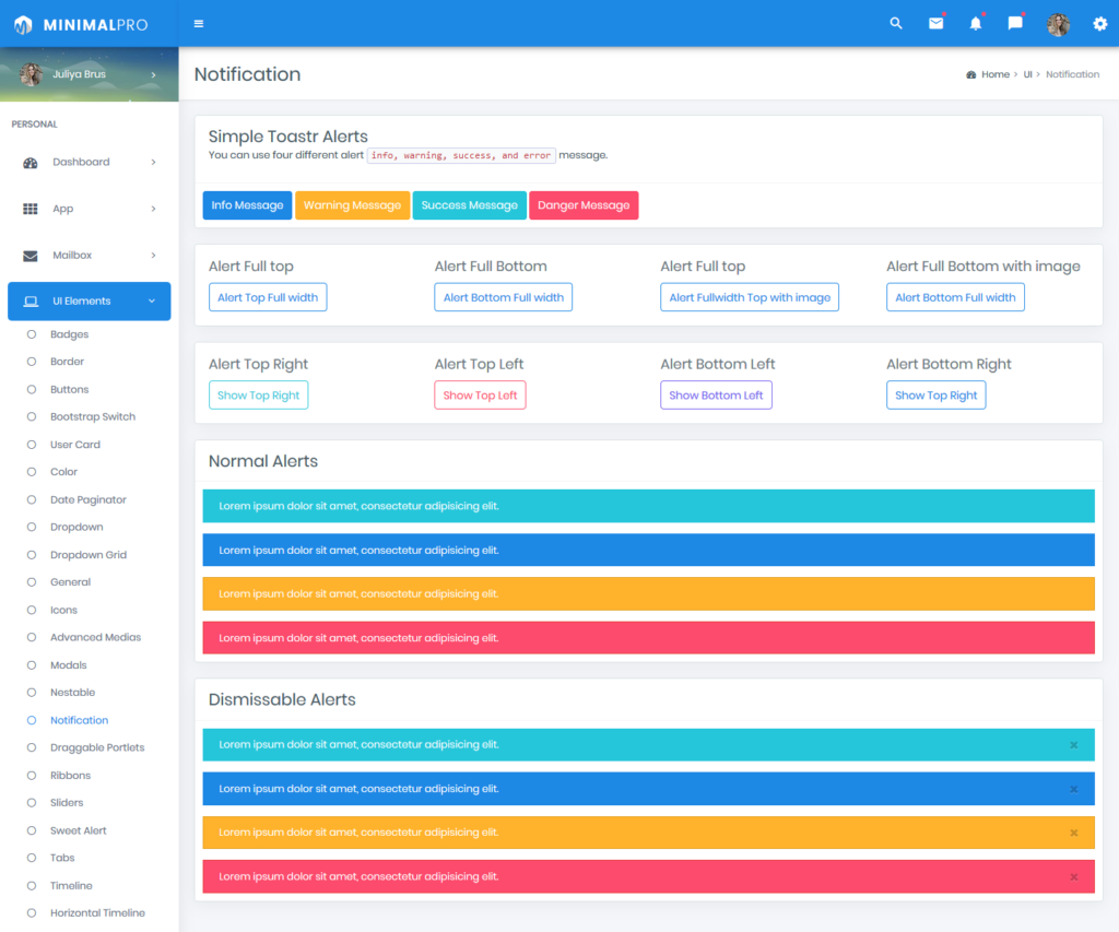 Minimal Pro Responsive Bootstrap Admin Templates