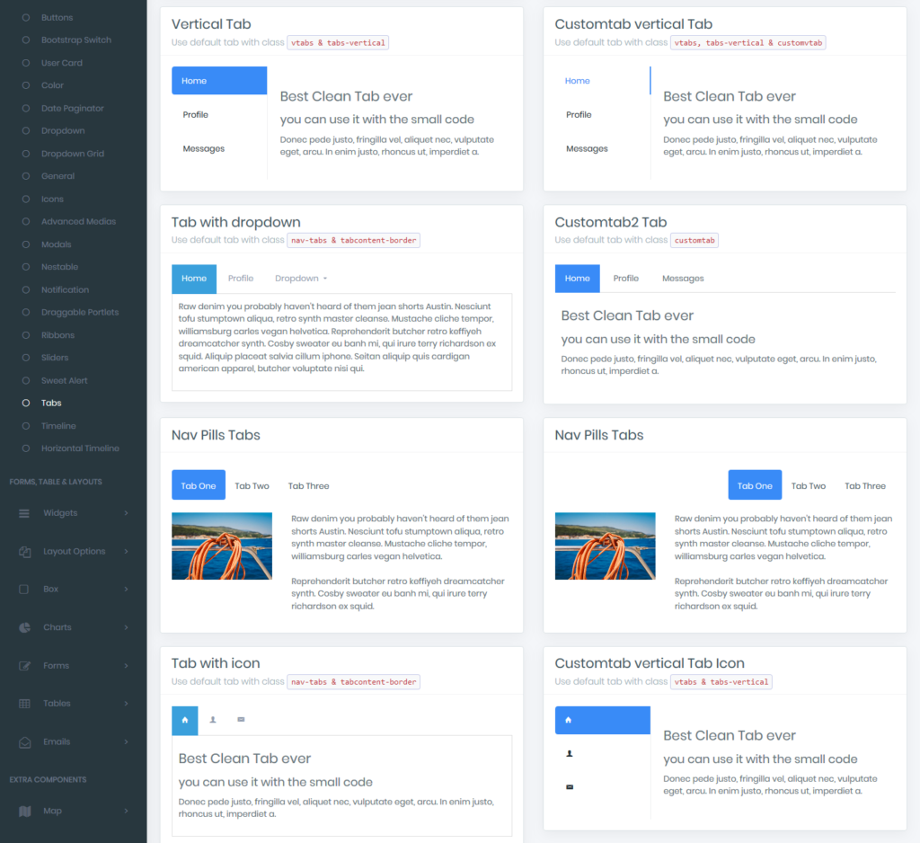 Dark Sidebar Bootstrap Admin Templates