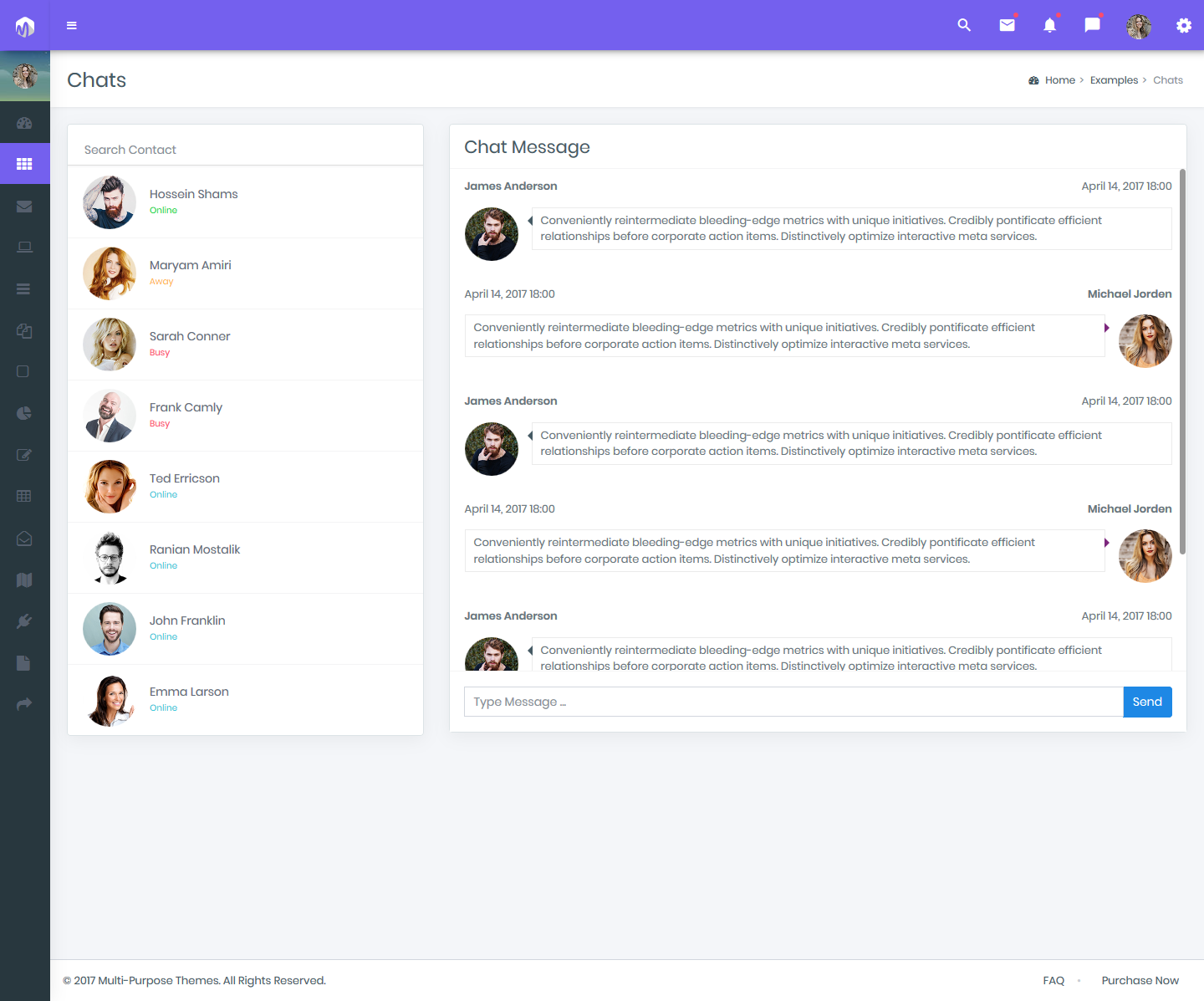 Minimal Pro Mini Sidebar Admin Templates Bootstrap