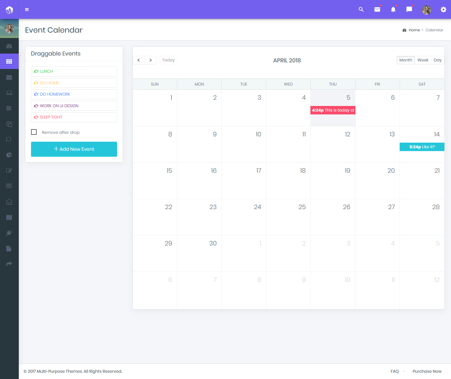 Bootstrap 4 Admin Dashboard