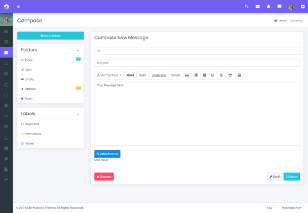 Mini Sidebar Bootstrap Admin Templates