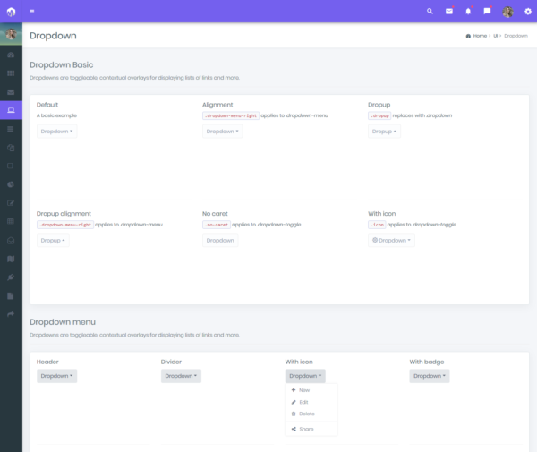 Mini Sidebar Bootstrap Admin Templates