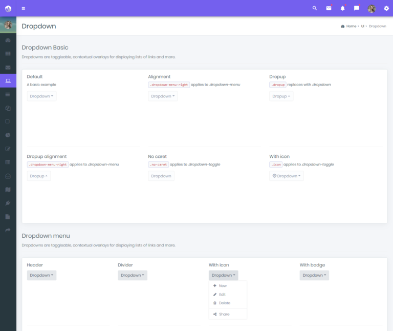 Mini Sidebar Bootstrap Admin Templates