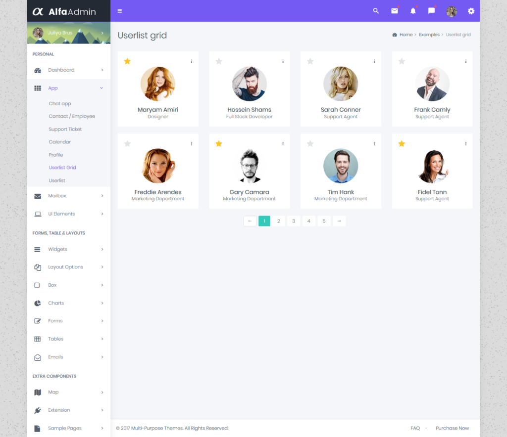 Alfa Boxed – Responsive Bootstrap Admin Templates & WebApp Template