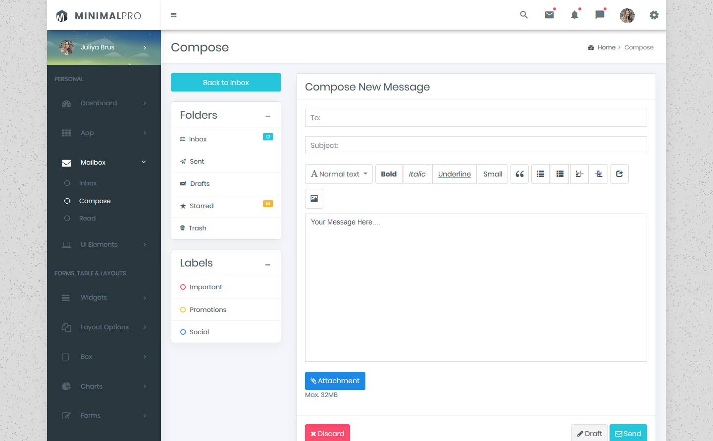 Bootstrap Admin Templates – MinimalPro Boxed Responsive Bootstrap Admin ...