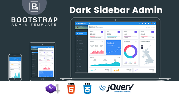 Dark Sidebar Bootstrap Admin Templates