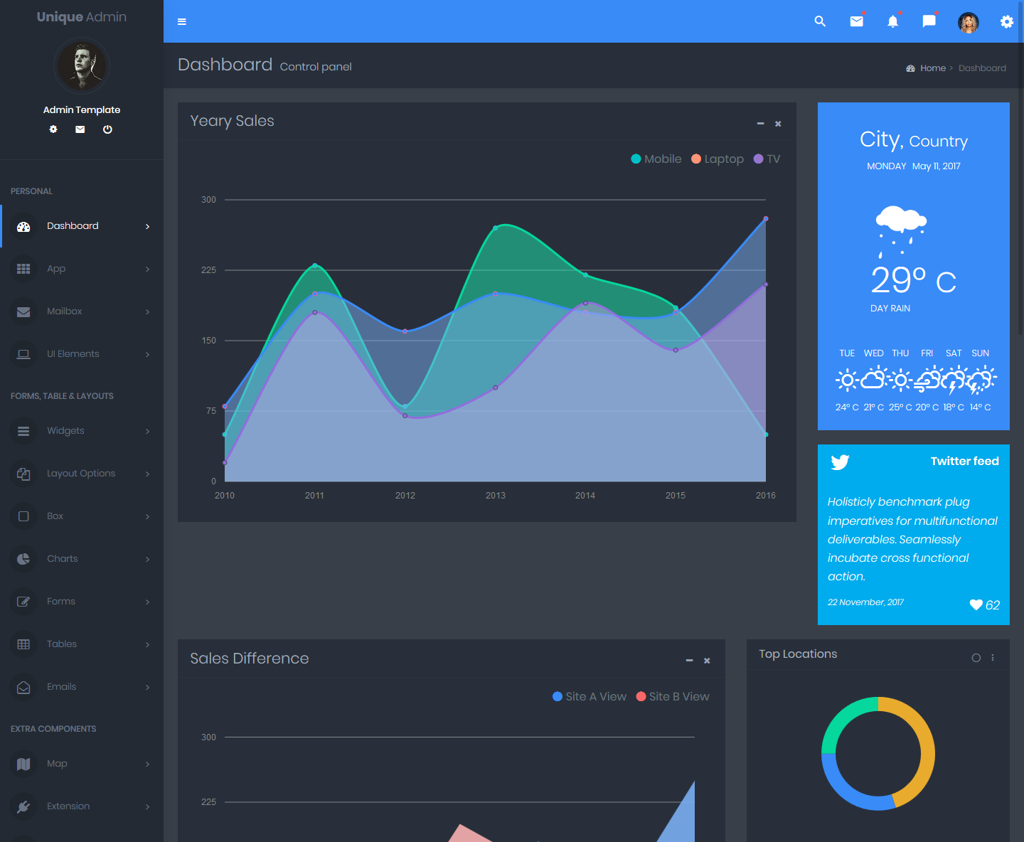 Best Clean Responsive Bootstrap Admin Templates
