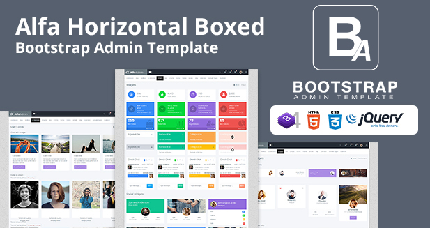 Alfa Horizontal Boxed – Premium Bootstrap Admin Templates