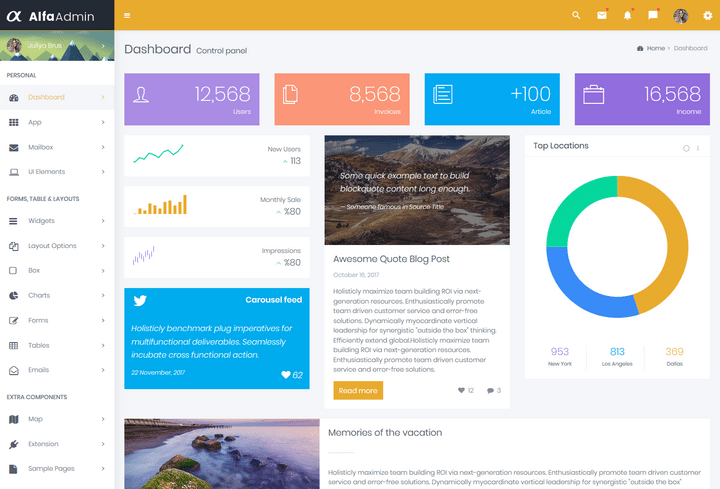 Best Admin Templates By Bootstrap Admin Template