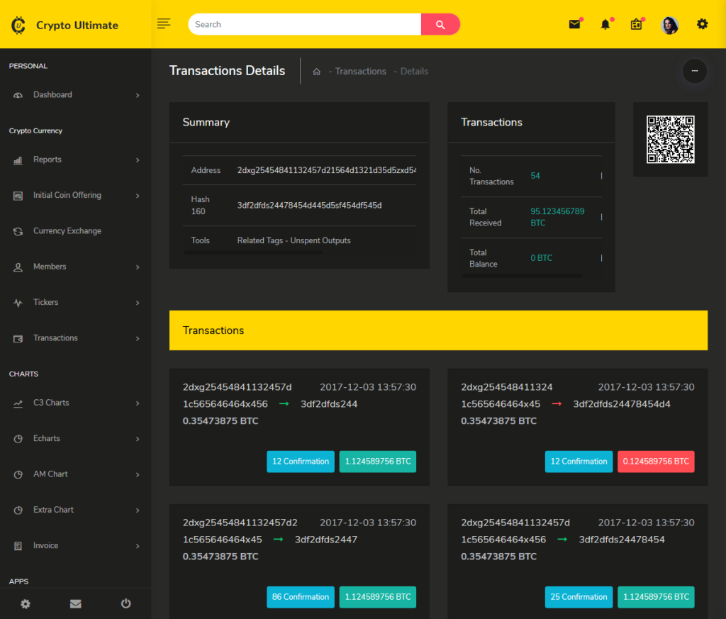 Crypto Admin Templates Bootstrap By Bootstrap Admin Template