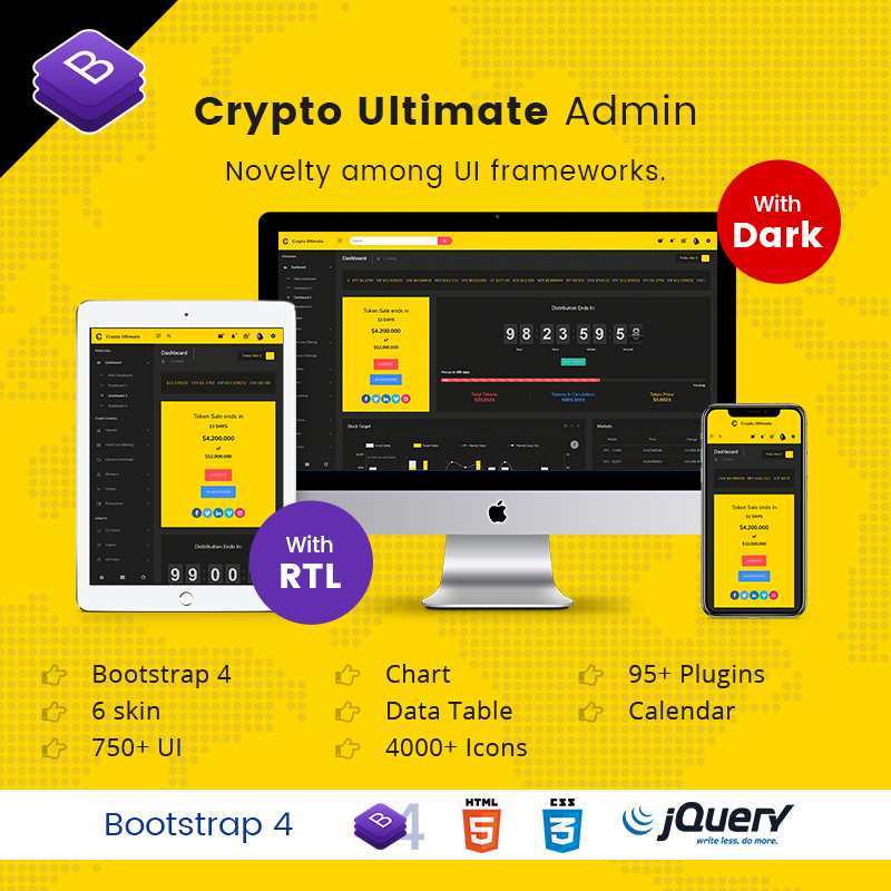 Crypto Ultimate Bootstrap Admin Templates & Dashboard