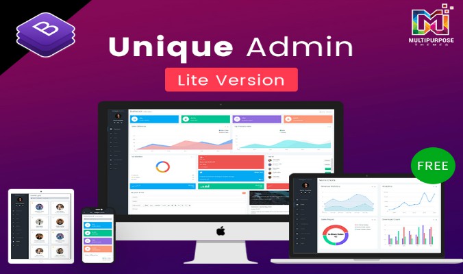 Free Unique Lite – Responsive Bootstrap Admin Templates