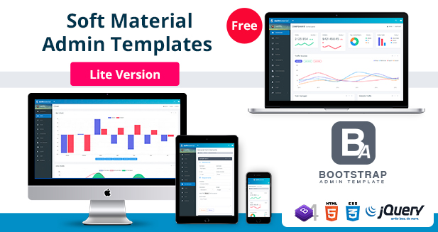 Free Soft Material Lite- Bootstrap Admin Templates Web Apps