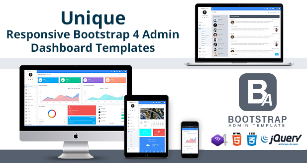 Responsive Bootstrap 4 Admin – Unique Admin Templates