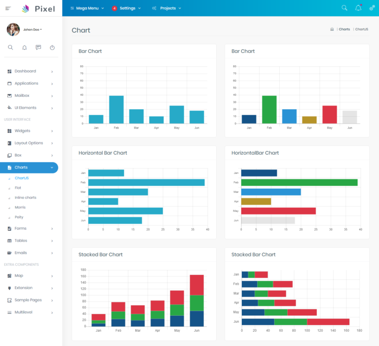 Pixel Premium Admin Dashboard Web Apps & UI Kit