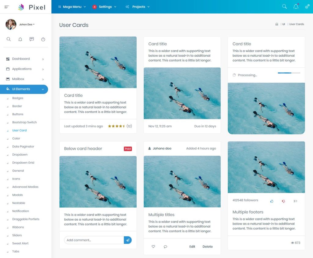 Pixel Premium Admin Dashboard Web Apps & UI Kit