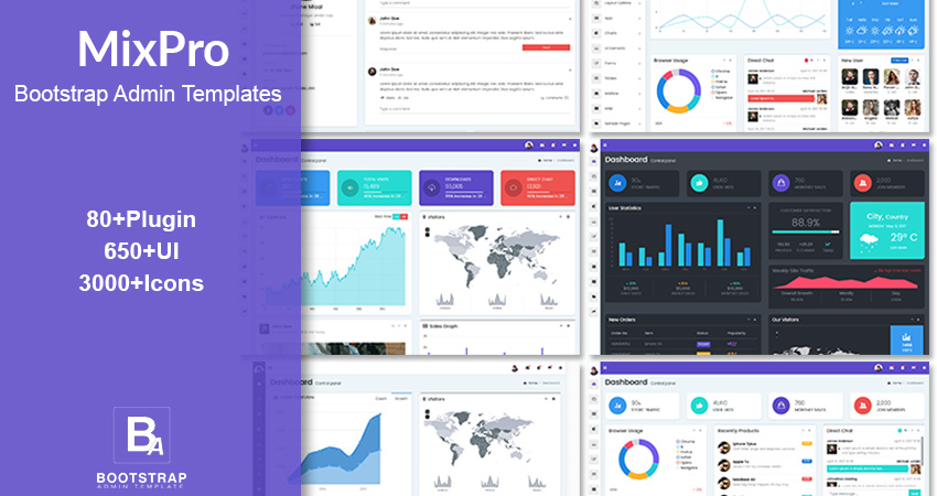 MixPro Dashboard Admin Template By Bootstrap Admin Template