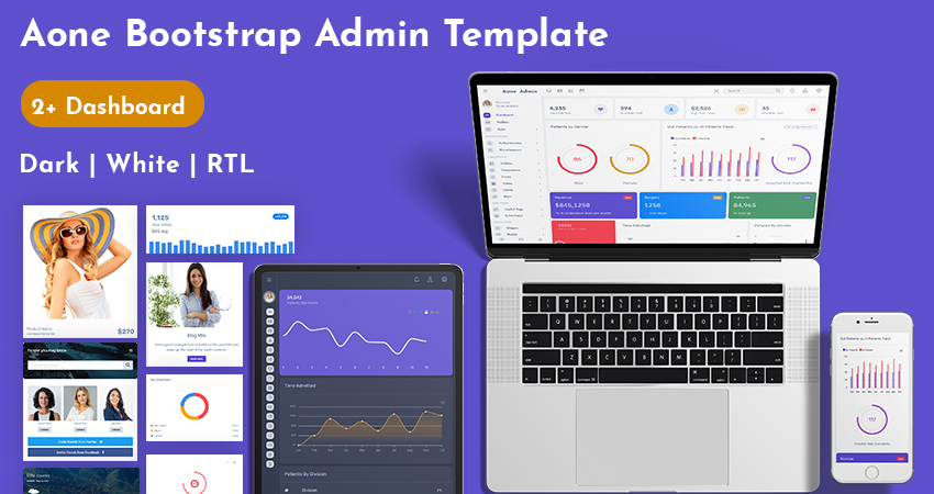 Bootstrap Admin Template – Aone With Hospital Admin Dashboard UI Kit