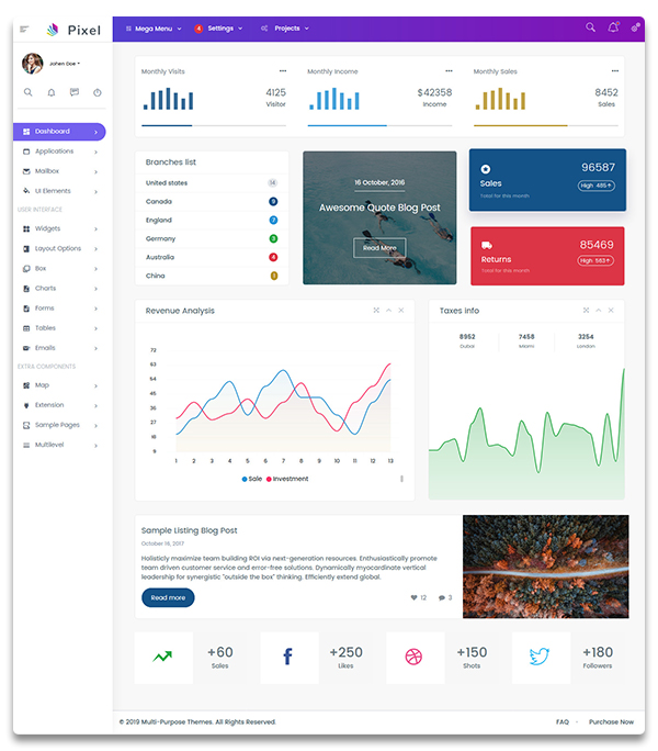 Bootstrap 4 Admin Template