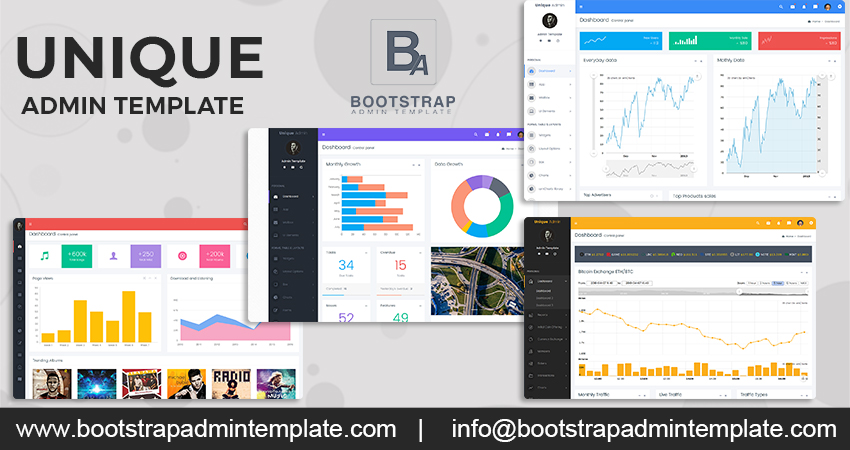 Responsive Bootstrap 4 Admin – Unique With 10+ Bootstrap Dashboard Variations