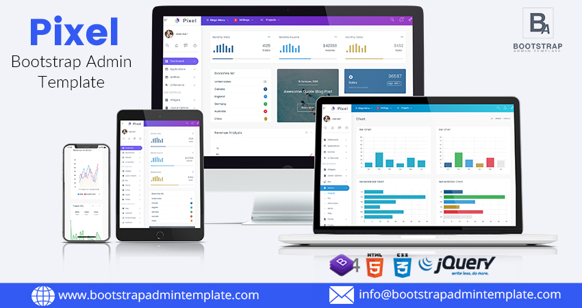 Bootstrap Admin Template And Bootstrap Admin Web App – Pixel With Admin Dashboard UI Kit