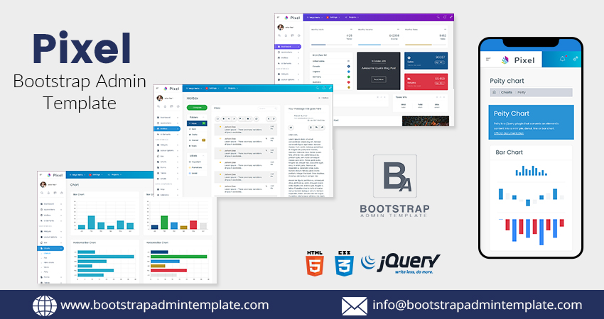 Bootstrap Admin Template – Pixel By Bootstrap Admin Web App