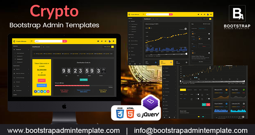Bootstrap Crypto Admin Templates With UI Framework