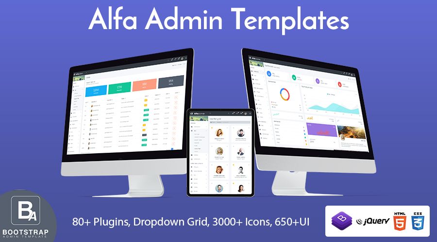 Bootstrap Admin Dashboard UI Kit With Bootstrap Admin Web App – Alfa