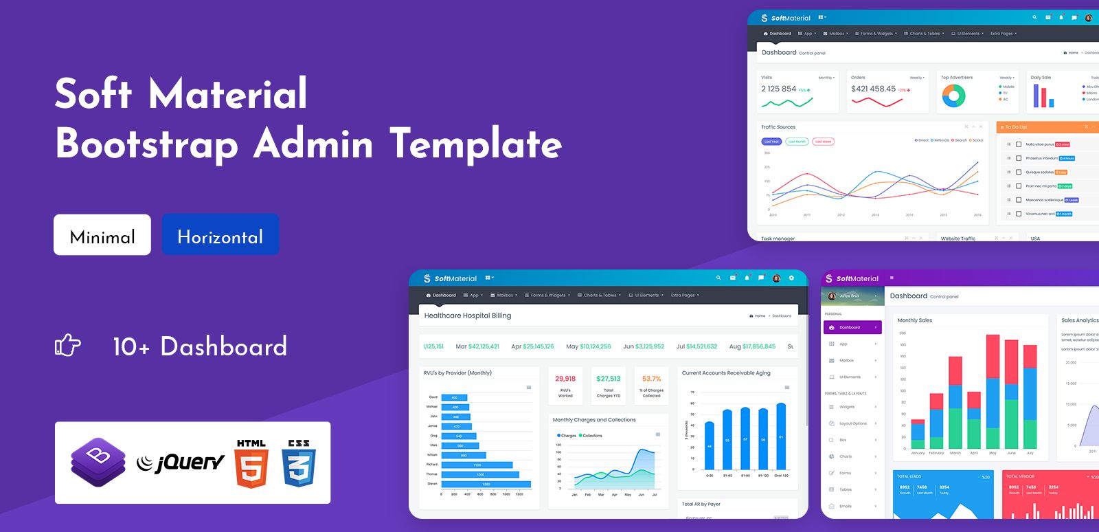 Dashboard UI Kit Bootstrap Admin Templates Web Apps – Soft Material