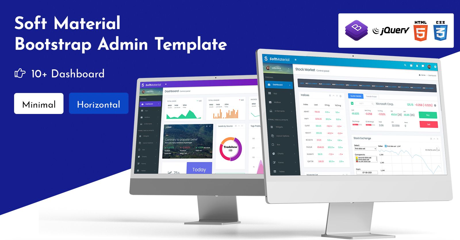 Web Apps & UI Kit Bootstrap Admin Templates Dashboard – Soft Material
