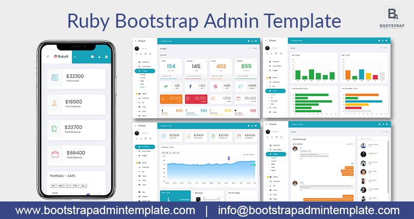 Bootstrap Admin Web App Template Dashboard –  Ruby