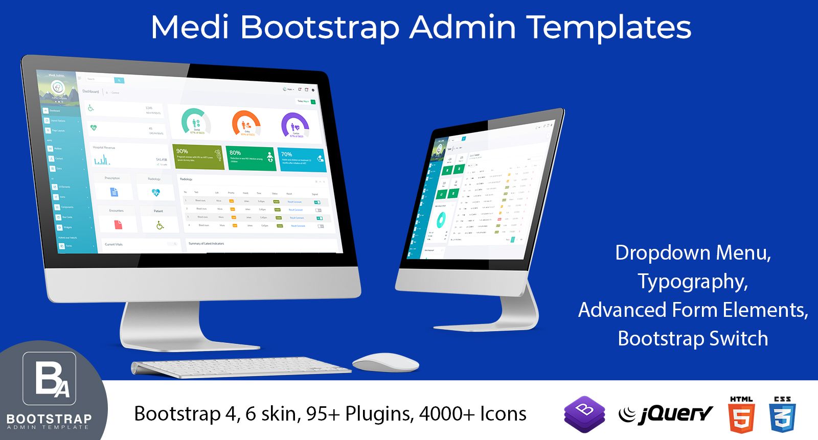 Medi Bootstrap Admin Web App Templates With UI Framework