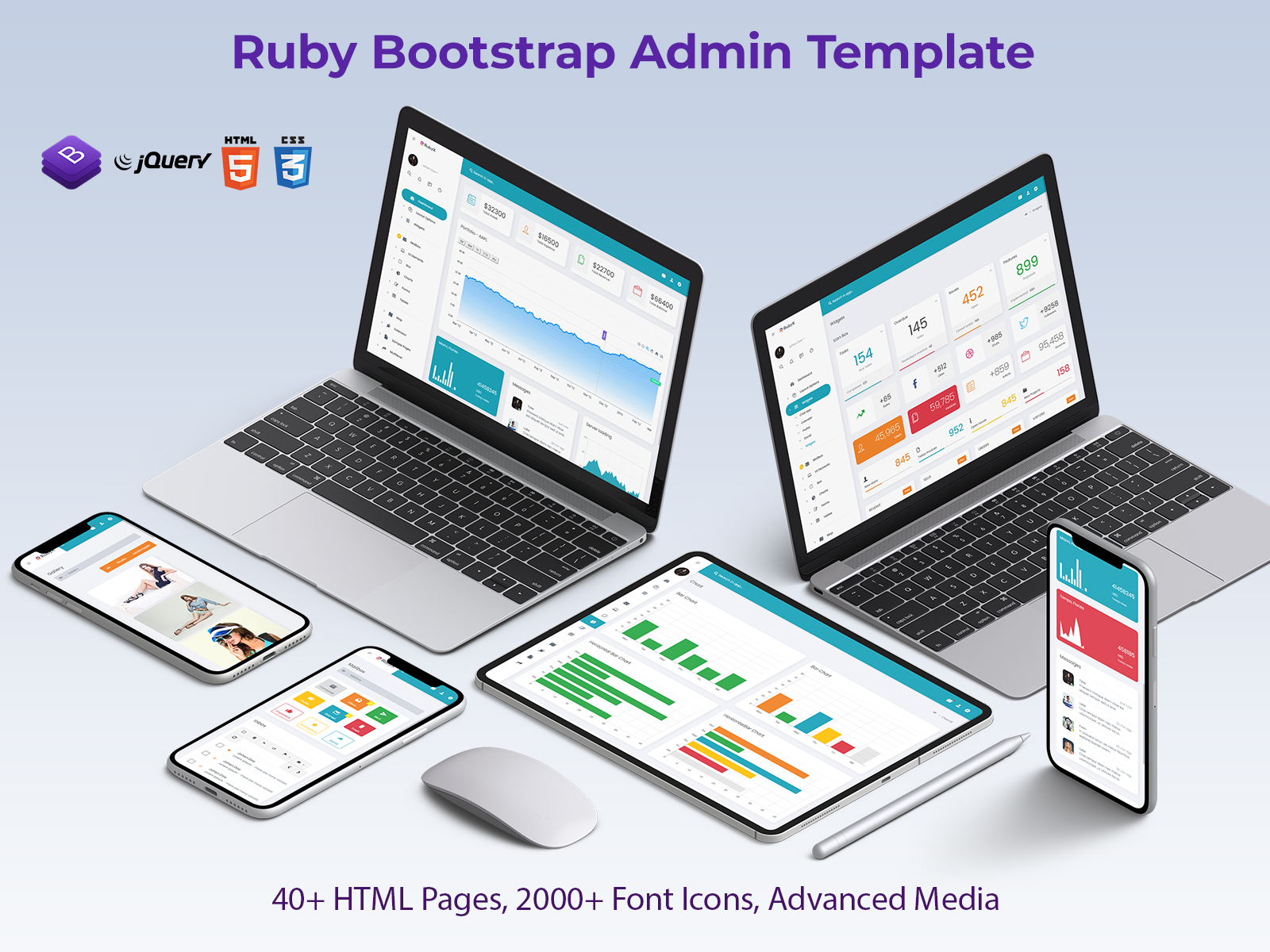 Premium Admin Template With UI Framework – Ruby