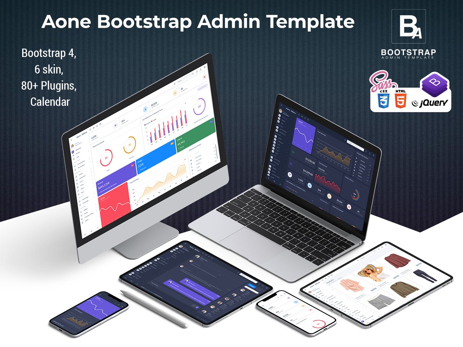 Premium Admin Dashboard With Bootstrap Admin Web App – Aone