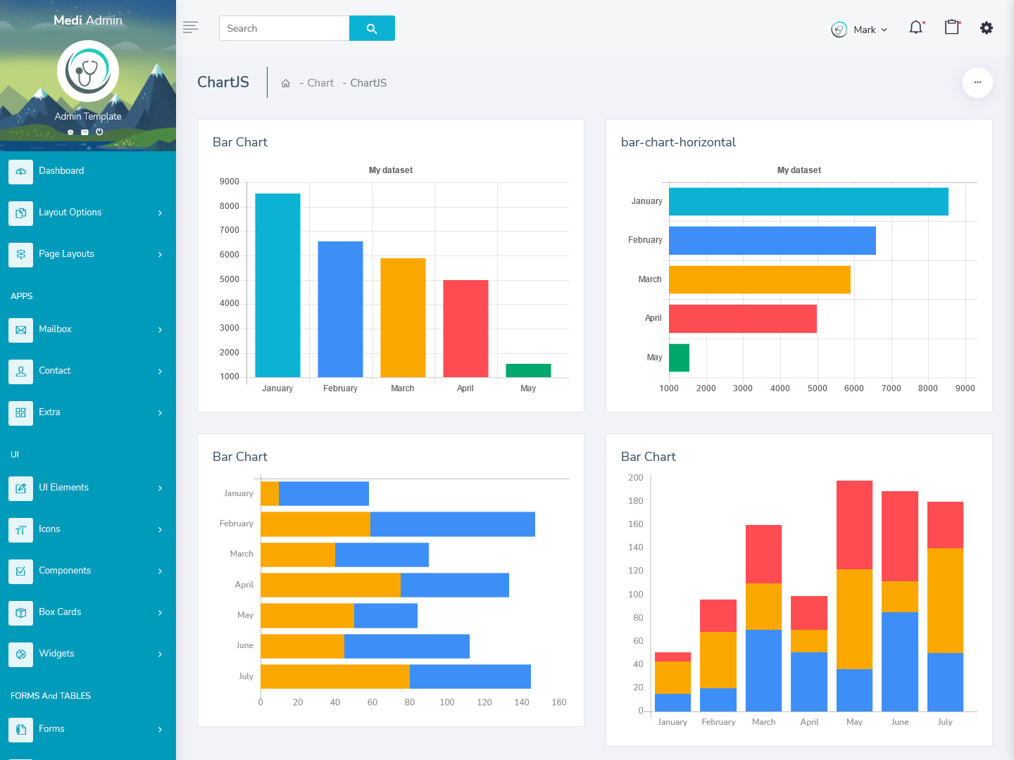 Responsive Admin Dashboard