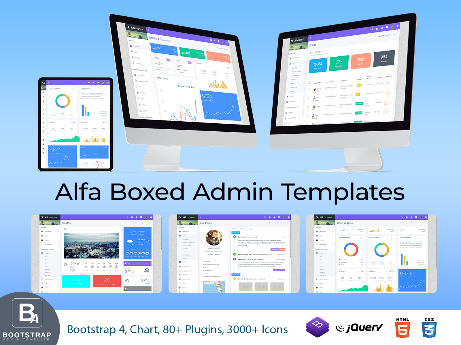Premium Admin Template With Bootstrap Admin Web App – Alfa Boxed