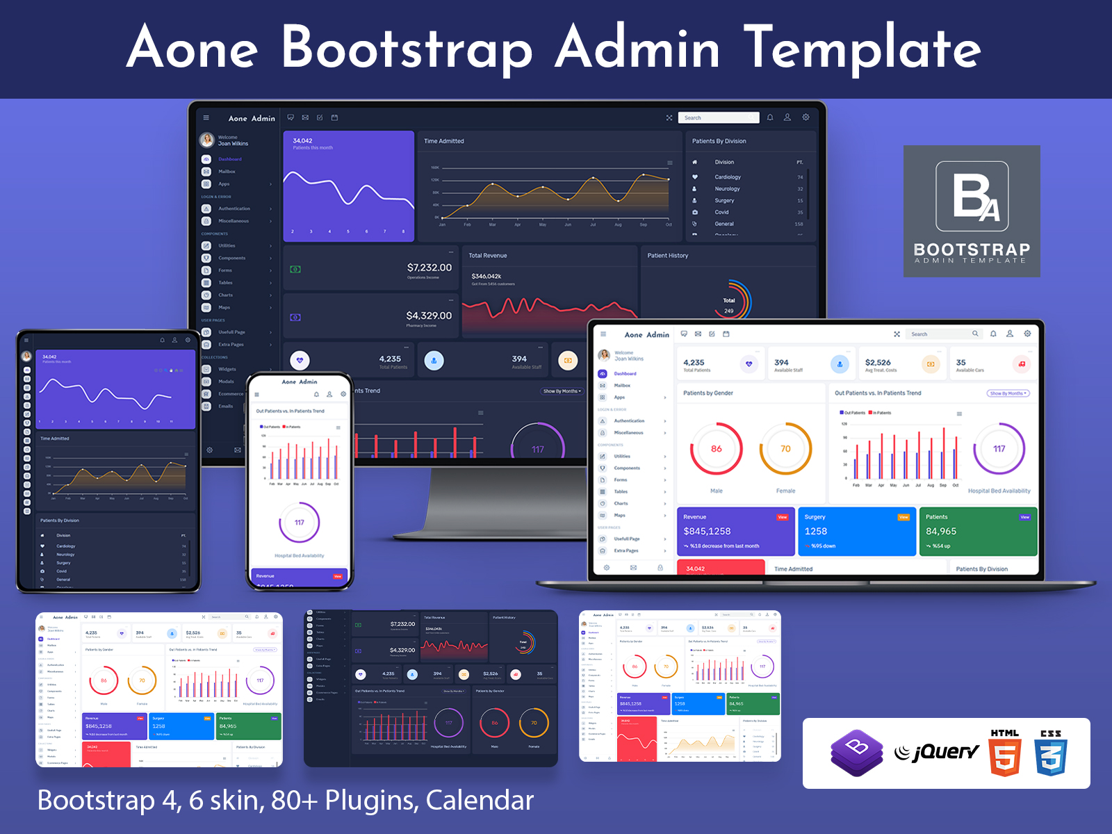 Aone Bootstrap Admin Template