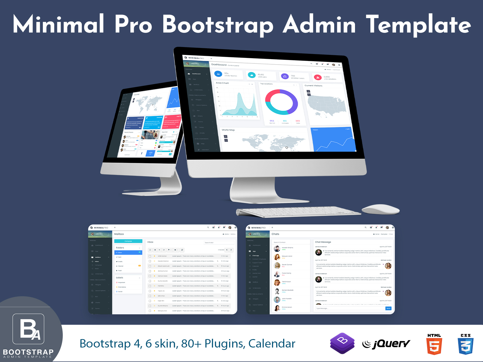 Minimal Pro Bootstrap Admin Template (12)
