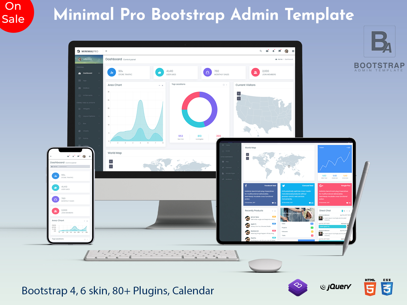 Premium Admin Template With Bootstrap Admin Web App – Minimal Pro