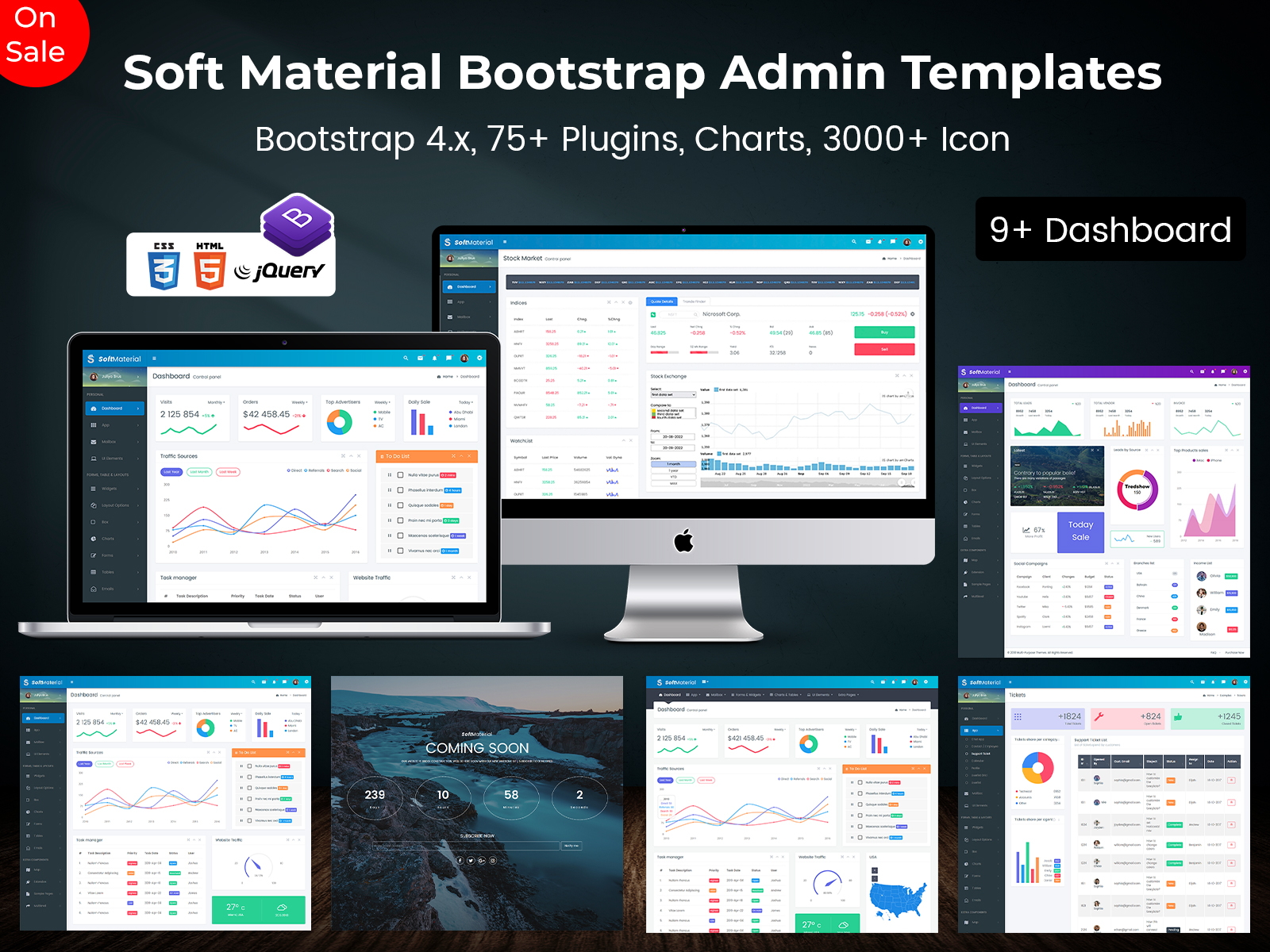 Soft Material - Bootstrap Admin Templates