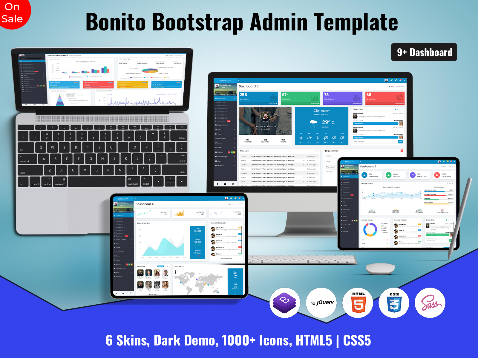 Bonito Lite – Responsive Bootstrap Admin Templates