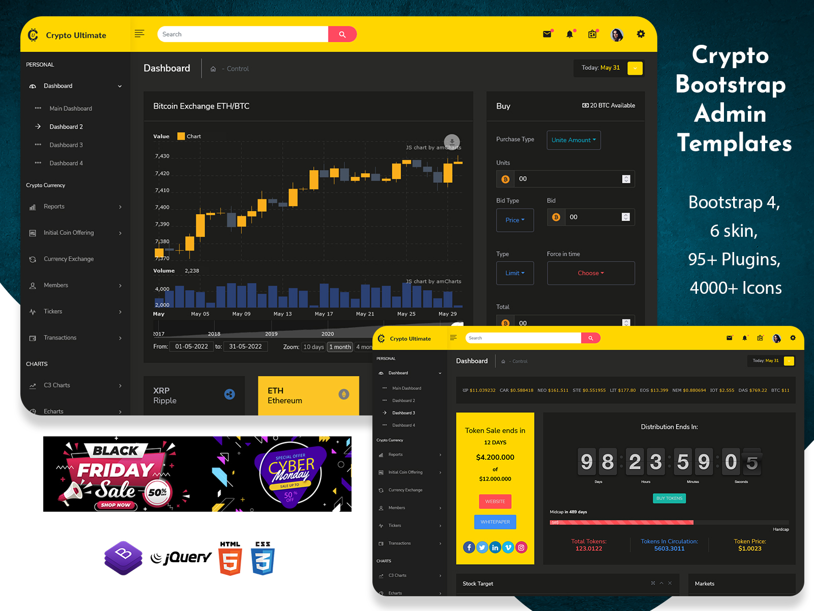 Crypto Bootstrap Admin Templates