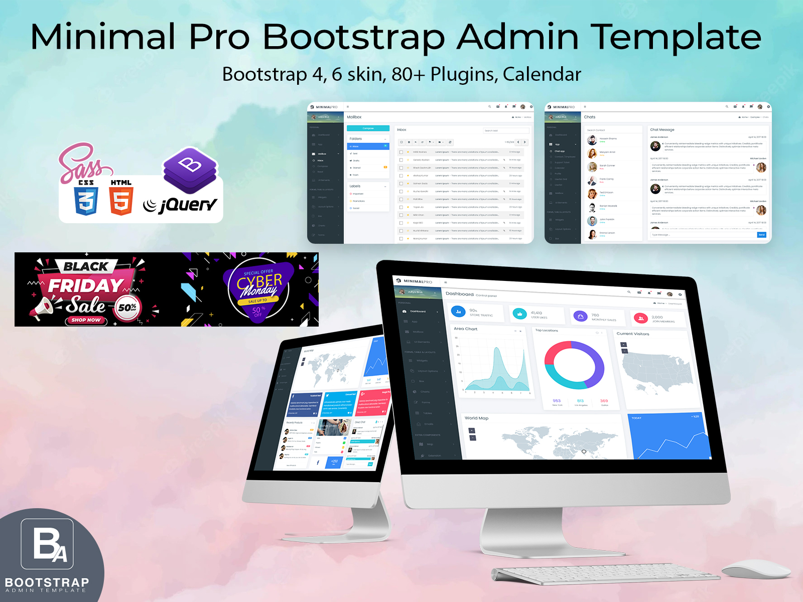 Minimal Pro Bootstrap Admin Template